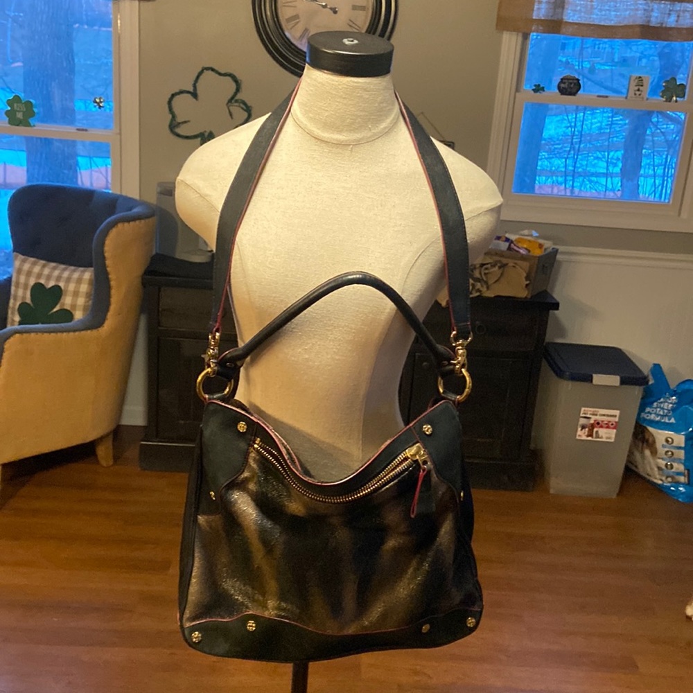 Beautiful MZ Wallace Black/Brown and Red purse